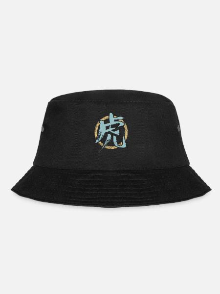 Tiger (Chinese character) Zodiac - Bucket Hat - black