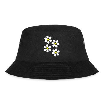 Flower White White Flower Flowers Gift Christmas - Bucket Hat - black - Front - Lela (165cm)
