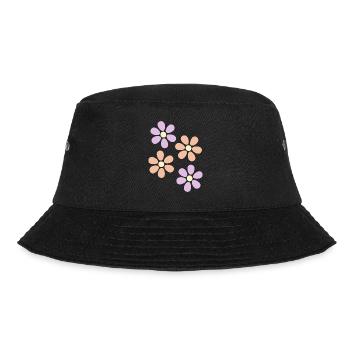Flower pastel flower flowers pastel flowers lilac - Bucket Hat - black - Front - Lela (165cm)