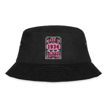 Vintage Born in 1934 made in 1934 91 years old. Art_20 - Bucket Hat - black - Front - Lela (165cm)