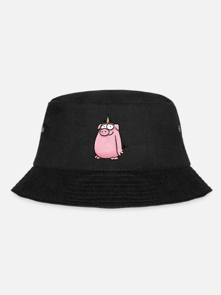 Einhorn Schwein - Bucket Hat - Schwarz
