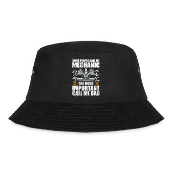Manche Leute nennen mich Mechaniker - Bucket Hat - Schwarz - Vorne - Lela (165cm)