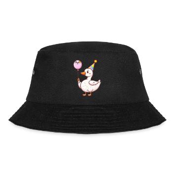 Gans Geburtstag Comic Niedlich - Bucket Hat - Schwarz - Vorne - Lela (165cm)