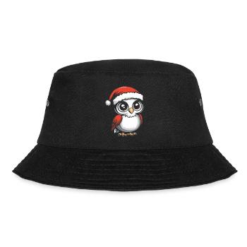 Owl Christmas Cute - Bucket Hat - black - Front - Lela (165cm)