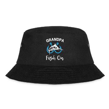 Grandpa Fish On Fishing - Bucket Hat - black - Front - Lela (165cm)