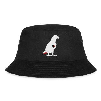 African Grey Parrot Love - Bucket Hat - black - Front - Lela (165cm)