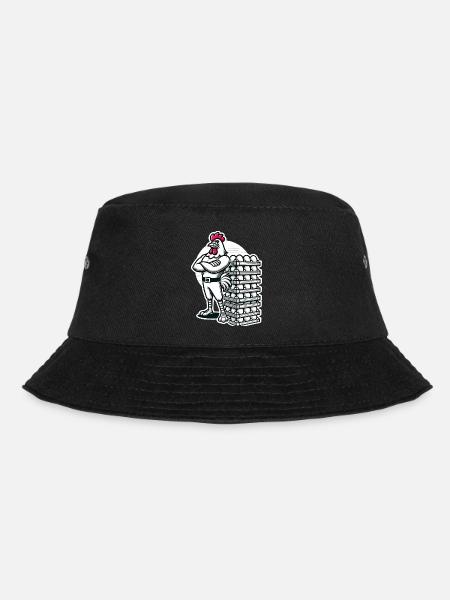 Lustiger lokaler Eierhändler Hühnerdesign - Bucket Hat - Schwarz