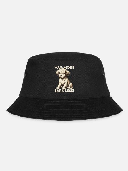 Wag more, bark less! - Bucket Hat - black