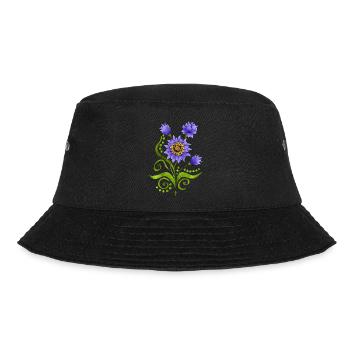 Flowers - Bucket Hat - black - Front - Lela (165cm)