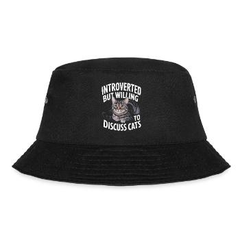 Introvertierter asozialer introvertierter - Bucket Hat - Schwarz - Vorne - Lela (165cm)