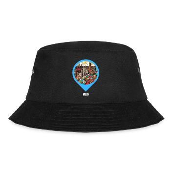 AI design work: Milan, Italy in a modern style - Bucket Hat - black - Front - Lela (165cm)