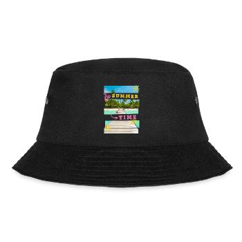 Summer Beach Sea Palm Trees Vacation Summer Time - Bucket Hat - black - Front - Lela (165cm)