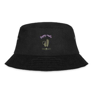 Frohe Ostern Osterhase Spruch Geschenkidee - Bucket Hat - Schwarz - Vorne - Lela (165cm)