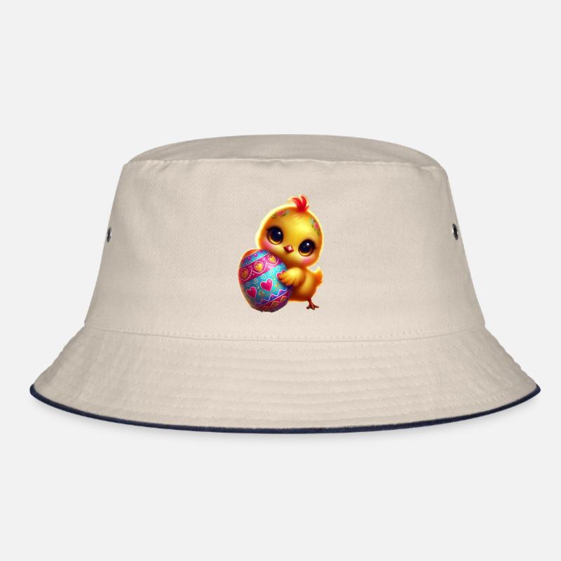 Easter chicks with egg Bucket Hat