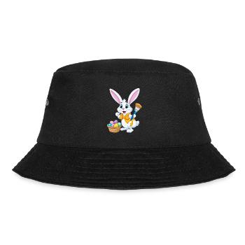 Easter bunny with Easter eggs - Bucket Hat - black - Front - Lela (165cm)