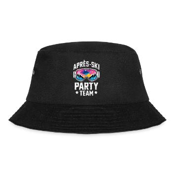 Apres Ski Party Team Skiing Funny Wintersport - Bucket Hat - Schwarz - Vorne - Lela (165cm)