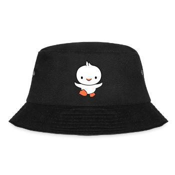 Ente rennt schnell will fliegen niedlich flattern - Bucket Hat - Schwarz - Vorne - Lela (165cm)