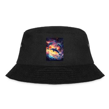Dolphin Ocean Galaxy Space Space Dolphins - Bucket Hat - black - Front - Lela (165cm)