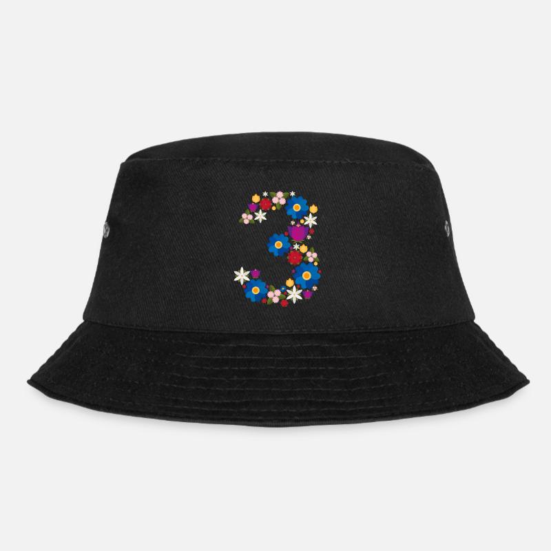 Flowers 3 - Bucket Hat - black
