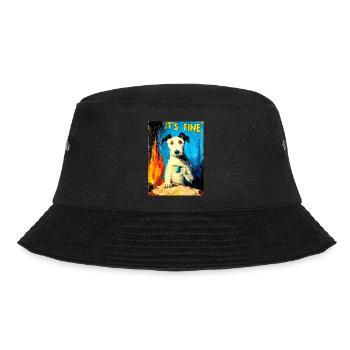 "Its Fine" by van Gogh - Bucket Hat - Schwarz - Vorne - Lela (165cm)