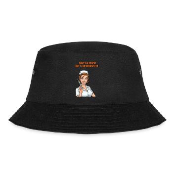 Nurse Saying: Stupidity Medicine - Bucket Hat - black - Front - Lela (165cm)
