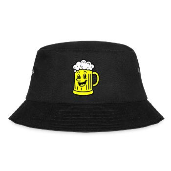 Bierkrug Comic Bier - Bucket Hat - Schwarz - Vorne - Lela (165cm)