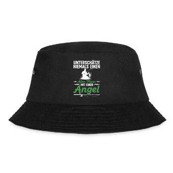 Angler Fischen Witz - Bucket Hat - Schwarz - Vorne - Lela (165cm)