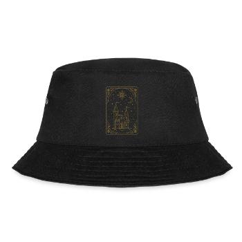 Tarot Card Castle Tower Night - Bucket Hat - black - Front - Lela (165cm)