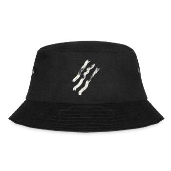 Streifen abstrakt - Bucket Hat - Schwarz - Vorne - Lela (165cm)