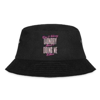 Funny Laundry Quote Design - Bucket Hat - black - Front - Lela (165cm)