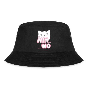 Um, nope, kawaii cat pink - Bucket Hat - black - Front - Lela (165cm)