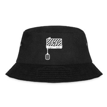Mixtape vs. Mixer – Retro DJ Music Cassette  - Bucket Hat - Schwarz - Vorne - Lela (165cm)