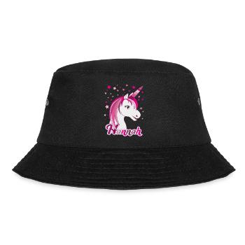 Hannah , Mädchenname, Lieblingsname - Bucket Hat - Schwarz - Vorne - Lela (165cm)