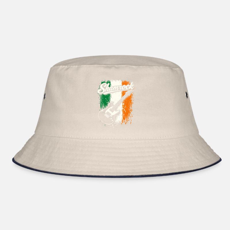 St Patrick E-Gitarre Irish Flag Rock Bucket Hat