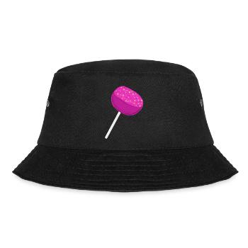 Pink Süßigkeiten Lolli Kinder Kind  - Bucket Hat - Schwarz - Vorne - Lela (165cm)