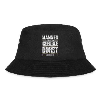 Männer haben auch Gefühle – Lustiger Humor Spruch  - Bucket Hat - Schwarz - Vorne - Lela (165cm)