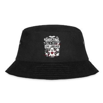 Ghosting Is My Love Language Horror - Bucket Hat - Schwarz - Vorne - Lela (165cm)