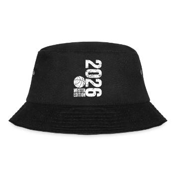 Basketball Meister Edition 2026 in weiß - Bucket Hat - Schwarz - Vorne - Lela (165cm)