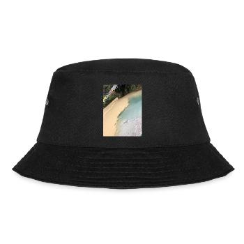 Tropical beach with colorful flags - Bucket Hat - black - Front - Lela (165cm)