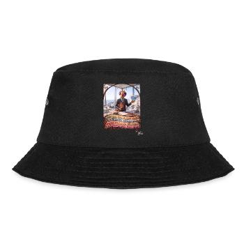 Heuschrecke JOGUE Personalreferent HR Büro Pop Art - Bucket Hat - Schwarz - Vorne