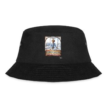 Heuschrecke JOGUE Bürokaufmann Kaufmann Pop Art - Bucket Hat - Schwarz - Vorne
