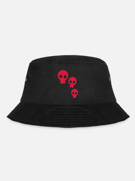 Three Skulls - Bucket Hat - Schwarz