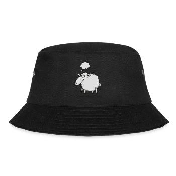 schaf_nachgedacht - Bucket Hat - Schwarz - Vorne - Lela (165cm)
