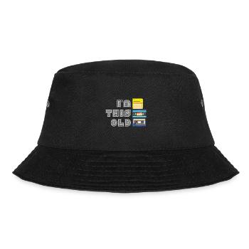 Kassette Diskette VHS Retro Kindheitserinnerung - Bucket Hat - Schwarz - Vorne - Lela (165cm)