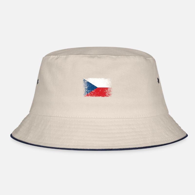 Czech Republic Czech Flag Vintage Bucket Hat