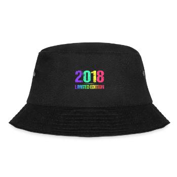 2018 Limited Edition Jahrgang 18er Retro Jahrgang - Bucket Hat - Schwarz - Vorne - Lela (165cm)