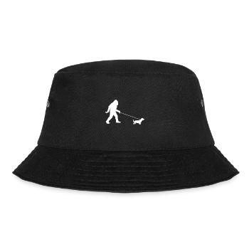 Yeti und Dackel - Bucket Hat - Schwarz - Vorne - Lela (165cm)