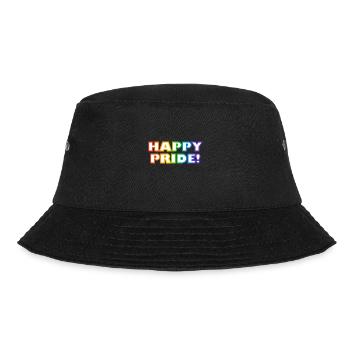 Happy Gay Pride Regenbogen LGBTQ - Bucket Hat - Schwarz - Vorne - Lela (165cm)