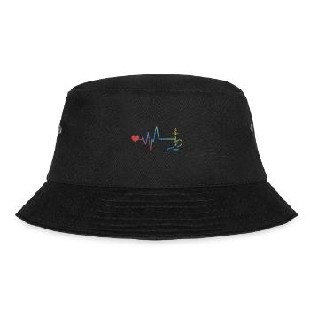 Bong Smoking Pipe Pulse Heartbeat - Bucket Hat - black - Front - Lela (165cm)