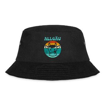 Allgäu Kuh - Bucket Hat - Schwarz - Vorne - Lela (165cm)